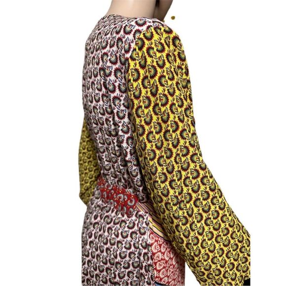 Cabi Kimono Poet Duster Jacket Dress Womens S Boho Patchwork Print Belted new - Picture 6 of 13